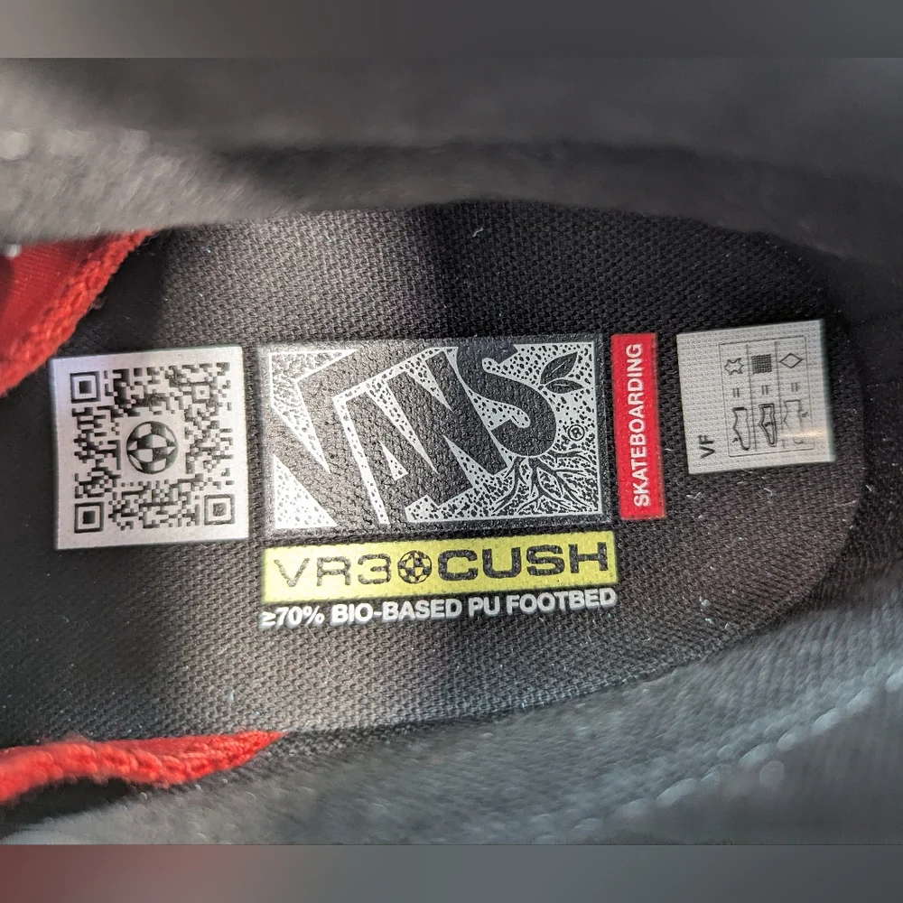 Vans SK8-HI VR3 Cush Wearaway The Lizzie Black Leather Sneakers Size Men's 7